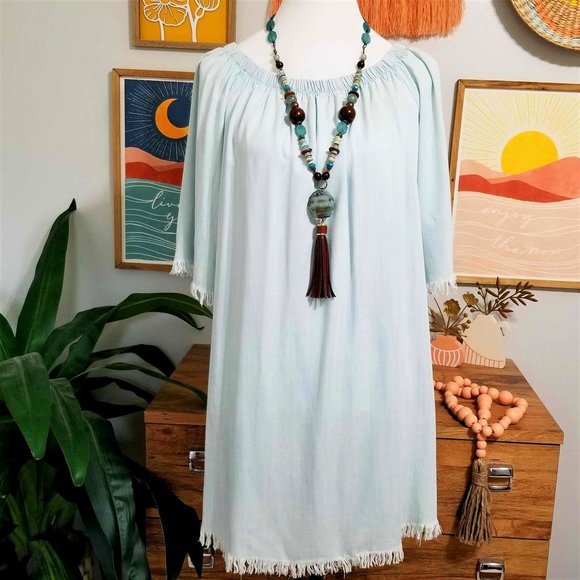 easel Dresses & Skirts - Easel Brand Dress Pale Blue Size Medium